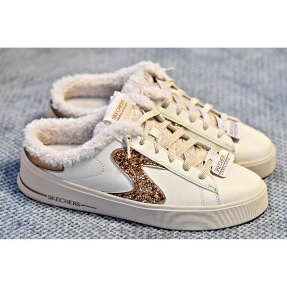 New! Size: 7 Women Skechers Hiland Warmed Up Comfort Mules Memory Foam Fur/Lined - Picture 2 of 12